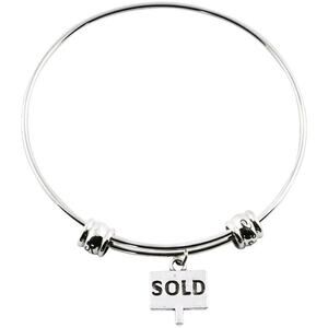 Sold Real Estate Sign Bangle Bracelet Jewelry